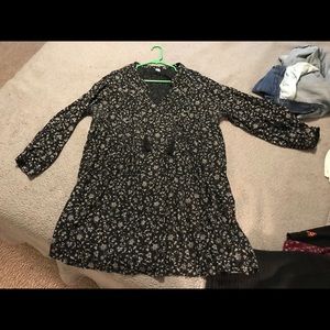 Old Navy midi long sleeve tassel dress
